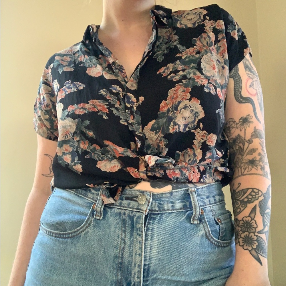 ASOS Floral Button Up Blouse